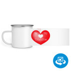 Кружка металлическая белая (круговая запечатка)