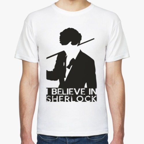 Футболка с принтом SHERLOCK
