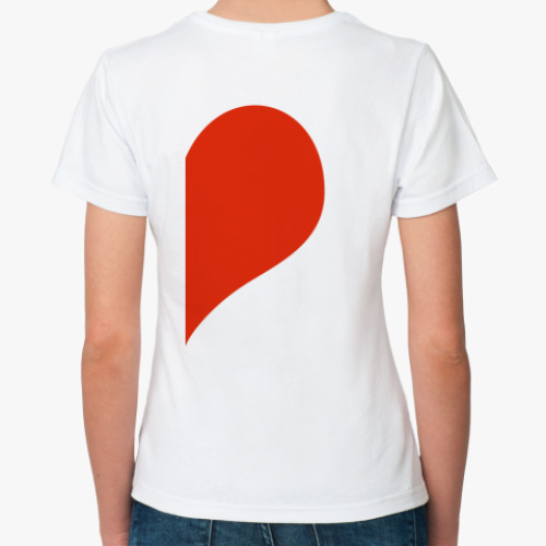 Классическая футболка с принтом Сердце