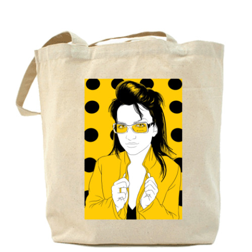 Сумка шоппер с принтом Девушка