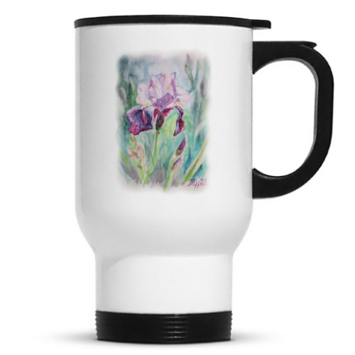 Кружка-термос с принтом Ирис