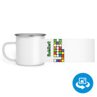 Кружка металлическая белая (круговая запечатка)