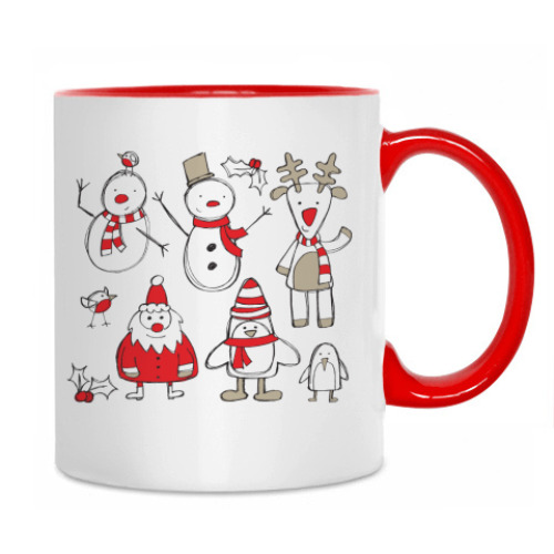 Кружка с принтом Новый год