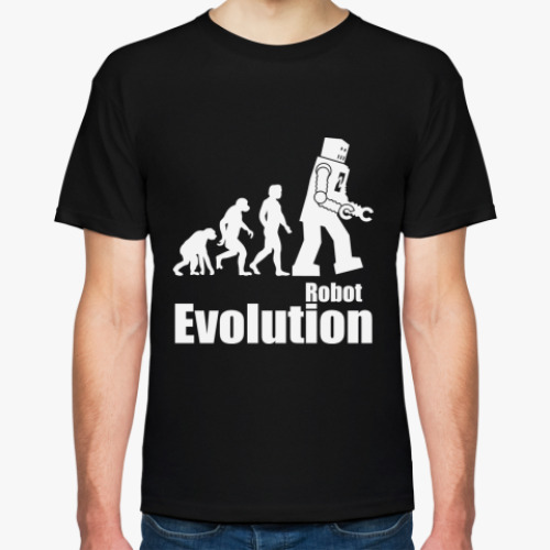 Футболка с принтом  Эволюция роботов