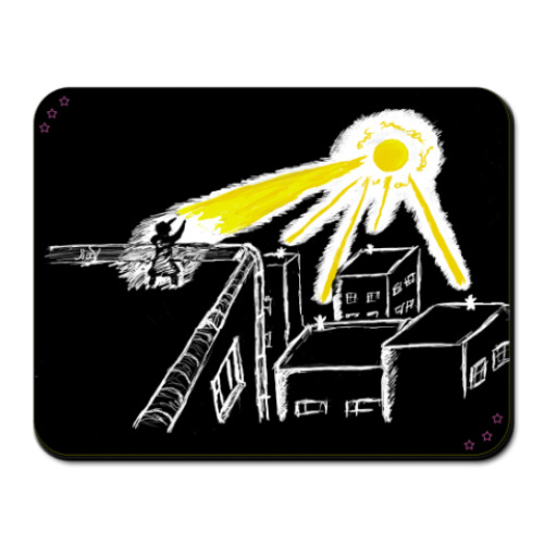 Коврик для мыши с принтом  Город с детьми