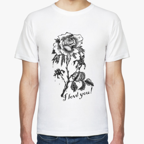 Футболка с принтом Роза