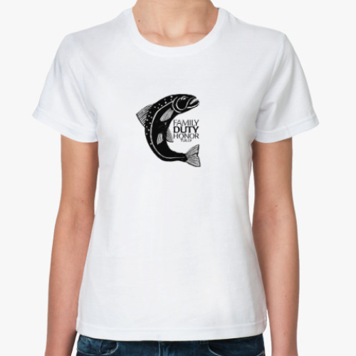 Классическая футболка с принтом Family, Duty, Honor, Tully