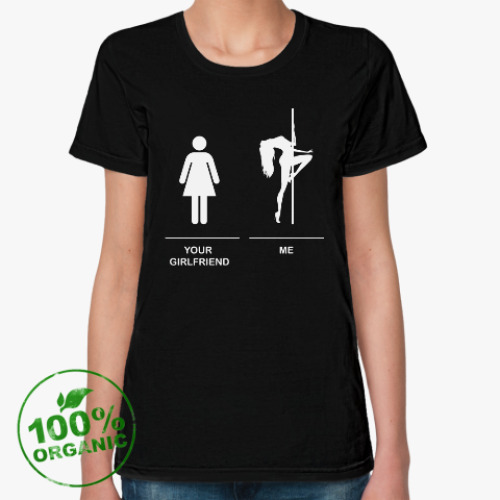 Женская футболка из органик-хлопка I am poledancer