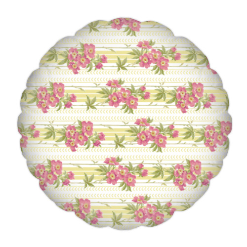 Подушка с принтом Цветочная поляна