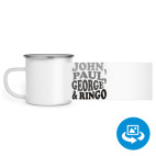 Кружка металлическая белая (круговая запечатка)