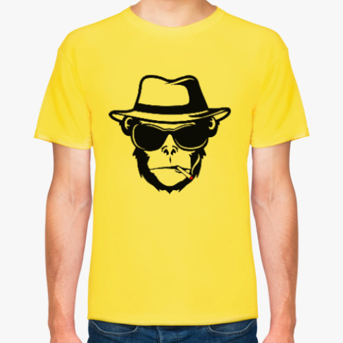 Футболка с принтом Деловая обезьяна