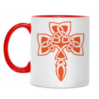 Двухцветная кружка Кельтский крест