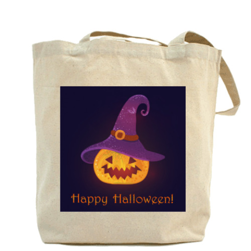 Сумка шоппер с принтом Happy halloween