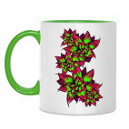 Двухцветная кружка Цветы