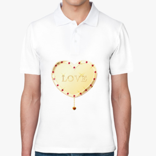 Рубашка поло с принтом Сердце