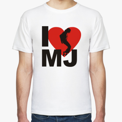 Футболка с принтом I love MJ