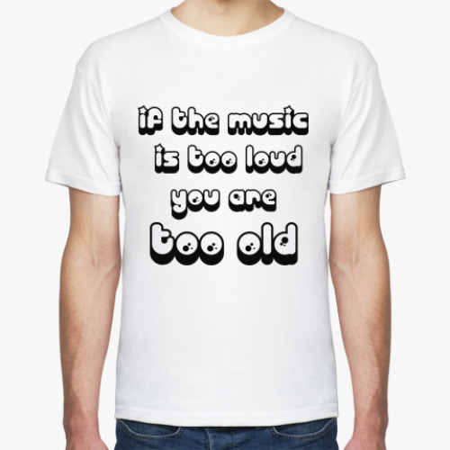 Футболка с принтом Loud music
