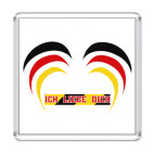 Магнит 6.5 x 6.5 см Я люблю тебя по-немецки