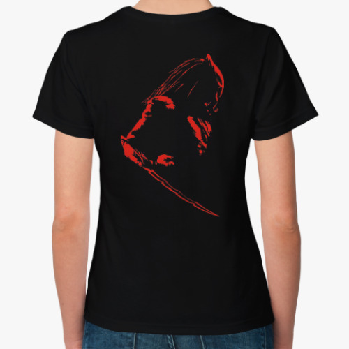 Женская футболка с принтом Иероглифы Хищников