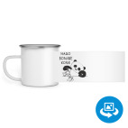 Кружка металлическая белая (круговая запечатка)