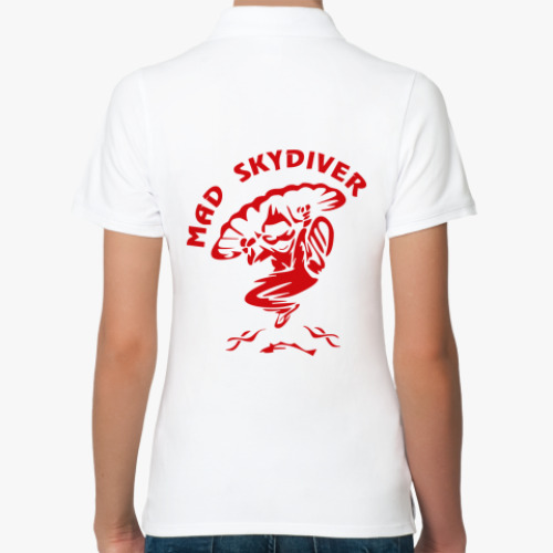 Женская рубашка поло (печать) MAD SKYDIVER
