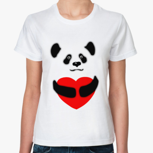Классическая футболка с принтом Панда