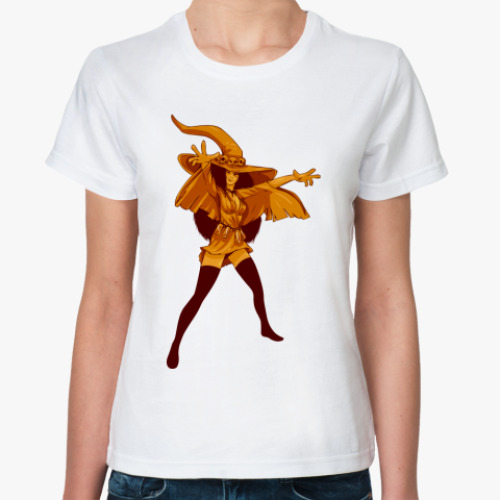 Классическая футболка с принтом Ведьма