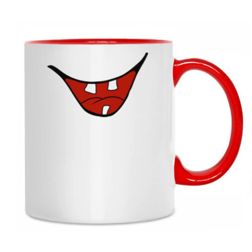 Кружка с принтом Улыбка с зубами