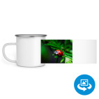 Кружка металлическая белая (круговая запечатка)