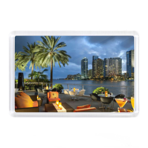 Магнит с принтом Майами