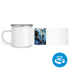 Кружка металлическая белая (круговая запечатка)