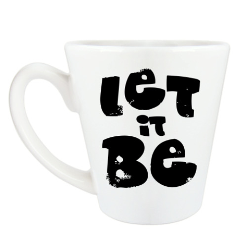 Чашка Латте с принтом The Beatles