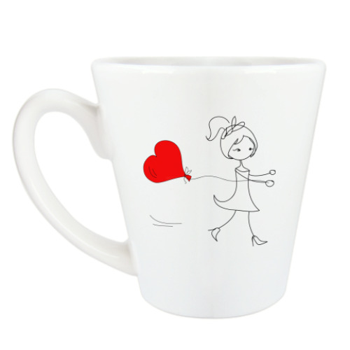 Чашка Латте с принтом Для влюбленных