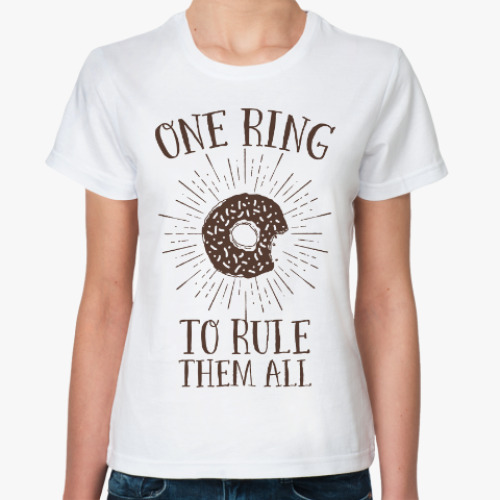 Классическая футболка One Ring to Rule Them All