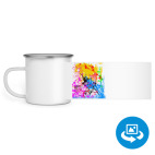 Кружка металлическая белая (круговая запечатка)