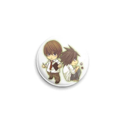 Значок 25мм с принтом  Кира и L