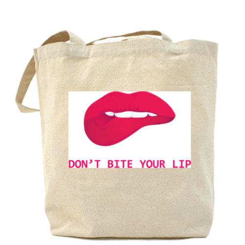 Сумка шоппер с принтом Не кусай свою губу