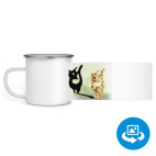 Кружка металлическая белая (круговая запечатка)