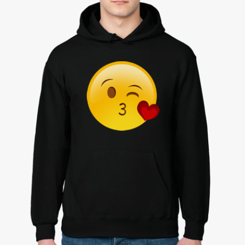 Толстовка худи Emoji Смайл: Воздушный Поцелуй