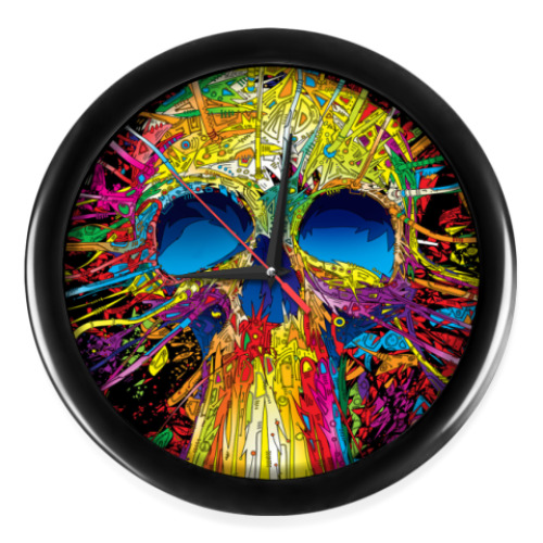 Настенные часы с принтом Skull