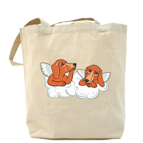 Сумка шоппер с принтом Таксы