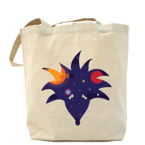 Сумка шоппер с принтом Космический ёж