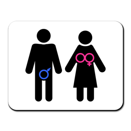 Коврик для мыши с принтом Мужчина и женщина