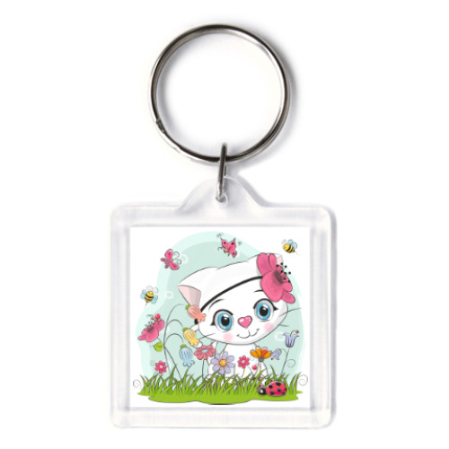 Брелок с принтом Кошка