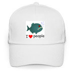 Кепка / бейсболка, белая (печать) I love people
