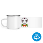 Кружка металлическая белая (круговая запечатка)