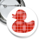 Уточка для ванной в шотландскую клетку