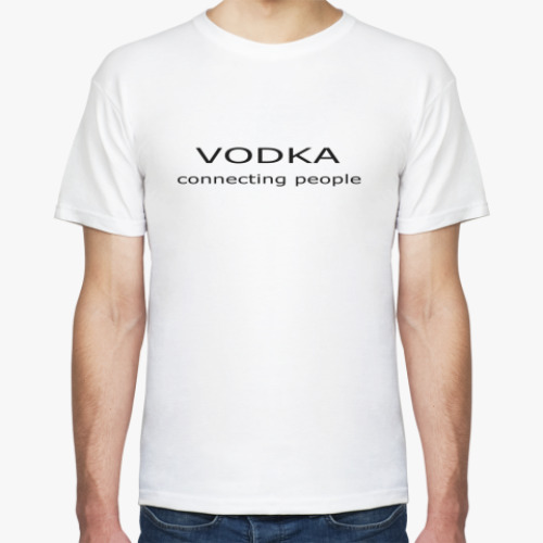 Футболка с принтом VODKA connecting people