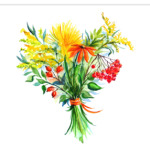 Осенний букет. Акварель