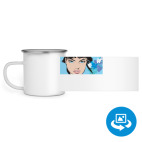 Кружка металлическая белая (круговая запечатка)